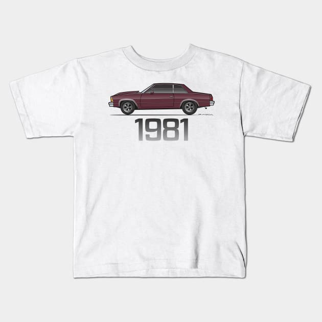 maroon 1981 Kids T-Shirt by JRCustoms44